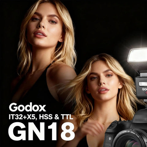 Model with IT32 TTL Camera Flash Kit With X5S Trigger For Sony And Other Brands in studio setting