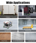 Eight Inch Pneumatic Swivel Caster Kit With Bolt On Mounting Heavy Duty Inflatable Air Tires Black Rubber Shock Absorbing Wheels Four Pack included for furniture and tool boxes.