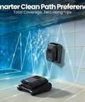Cordless Robotic Pool Cleaner for Inground and Above Ground Pools with Smart Nav and 5000 GPH suction cleaning pool floor and wall