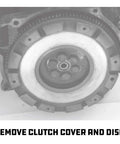 Front view of a silver steel automotive clutch pressure plate with central bearing hub