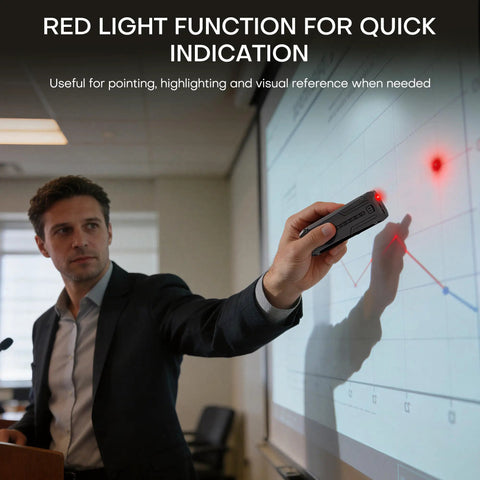 Person using Flat EDC Flashlight Rechargeable With 1800 Lumens RGB And UV Light Magnetic Base Dual Switch Stepless Dimming USB C