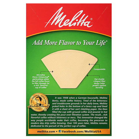 Cone Coffee Filters No 4 White Pack Of 2 80 Count With Microfine Perforations For Bold Flavor displayed on green Melitta packaging