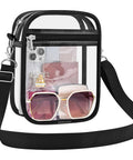 Stadium Approved Clear Bag For Women Crossbody Purse See Through Tote For Concerts Festivals And Sports Events Dual Compartment