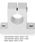 4 Pack 25mm Linear Rail Support Set For CNC Routers And 3D Printers, Aluminum Alloy Guide Rod Holder Kit For Precision, Low Friction, Vibration Reduction, Smooth Motion In DIY Automation Projects, 25mm bore, 38mm OD