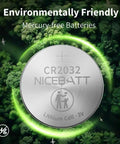 Premium CR2032 Battery 24 Pack 3V Lithium Coin Cell For Apple AirTag And Car Key Fob visibly labeled as mercury-free.