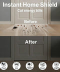 Before and after use of Easy Fit Foam Insulation Tape For Doors And Large Gaps With Strong Adhesive Self Adhesive Weather Stripping