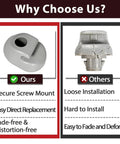 Comparison of sun visor clip replacement kit for heavy duty trucks S16-1023-661 F01377-2 gray interior versus competitor