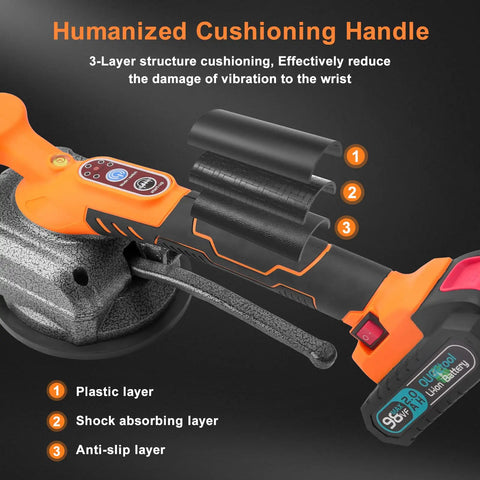 Tile Vibration Leveling Tool With Suction Cup Handheld Vibrator showing cushioning handle detail