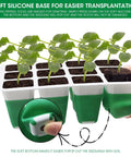 Five Pack Sixty Cell Seedling Trays With Grow Light Kit Indoor Seed Starting Starter Set for Veggies Herbs and Flowers, silicone base