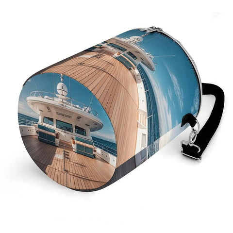 Insulated Leakproof Waterproof Cooler Backpack For Travel And Beach Lightweight Large Capacity Ice Chest With Wooden Deck Yacht Style