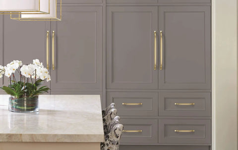 Beefy Golden Champagne Transitional Appliance Pull For Paneled Appliances And Large Cabinets About 20 7 8 Inch Overall Length