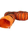 25 Foot PVC Flexible Duct Hose For 12 Inch Utility Blowers And Exhaust Fans Explosion Proof Durable Vinyl With Adjustable Rope Mouth Seal
