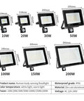 JUDYSSY Led Pir Motion Sensor Floodlight Outdoor Wall Light White Light 100W 50W 30W 20W 10W Ip66 Waterproof Led Spotlight dimensions.