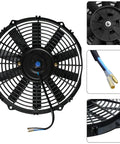 12 Inch Universal Electric Radiator Cooling Fan Kit With Mounting Bracket, Beefed Up High Performance Puller Assembly, 12V 80W, 1650 CFM