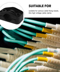 Heavy Duty Black Plastic Cable Clamps Plug And Play Wire Fasteners For Electrical Panels and Power Cords, secure high voltage cables.