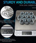 Top Shelf Trailer Lug Nuts Ten Pack With Genuine One Half Twenty Thread And Rust Proof Zinc Coating on a scale weighing 254.9g.