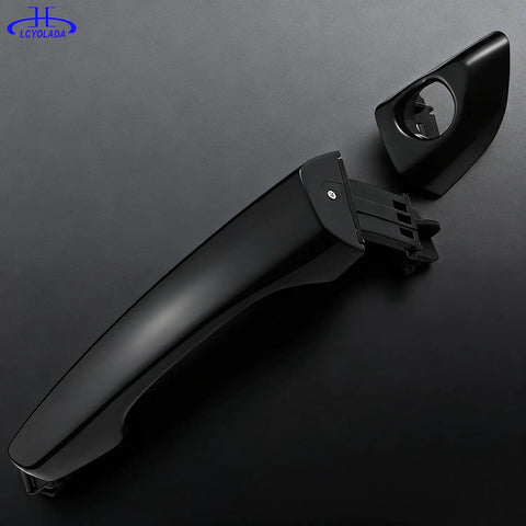 Front Left Exterior Driver Door Handle For Hyundai Elantra 2017 2018 2019 2020 Replacement Black Without Smart Key Entry Durable Plastic Easy Install