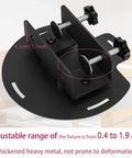 Adjustable Bunk Bed Fan Holder With Heavy Duty Clamp Bracket For Dorm Rooms showing adjustable fixture range and sturdy metal construction.