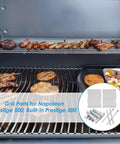 Level Up Your Weekend Cookout With This Knockout Stainless Steel Grill Replacement Kit Featuring Fit Like A Glove Cooking Grids Heavy Duty Heat Plates And Rugged Burners For Prestige Models with meats on grill.