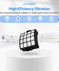 Must Have Replacement Filter Set For Shark Stratos AZ3002 Upright Vacuum Cleaner Includes 2 HEPA Filters And 4 Foam And Felt Filters