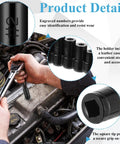 Tap Socket Set Eight Piece For Auto Shop Pros, Fits Quarter Inch And Three Eighth Inch Drive, used in automotive engine