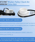 Upgraded Washer Shift Actuator Kit With Pulley Clutch And Drive Belt Easy Install Direct Replacement For Whirlpool Maytag