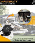 Furnace Limit Switch L175-30F Direct Replacement For RV Heaters shown with RV compatibility background