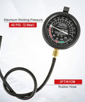 NYXOVA vacuum and fuel pump tester gauge kit with 2 ft rubber hose, blue