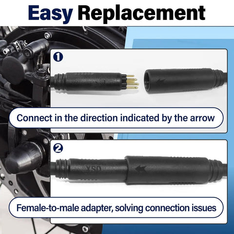 9 Pin Hub Motor Extension Cable Male Waterproof Connector for E Bikes 12V-72V 250-750W Ebike Power Cable 60 cm E Bike Motor Extension Wire Durable Flame Retardant Outer Jacket for Electric Bicycle Mods
