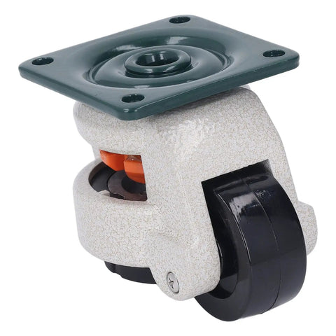 Heavy Duty 2200 Lbs Retractable Caster Wheels With 360 Degree Swivel And Custom Height Adjustability For Workbenches Furniture And Lab Gear, close-up view.