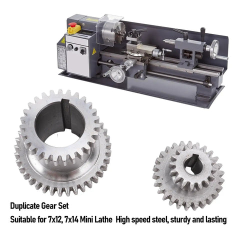 Workhorse Grade Metal Gear Set Featuring High Low Speed Duplicate Gears Built Tough For Rock Solid Performance On 0618 7x12 7x14 Mini Lathe Mill Upgrades.