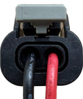 Premium Engine Coolant Temperature Sensor Connector And Wiring Harness Kit. Close-up of the connector with wires.