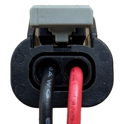 Premium Engine Coolant Temperature Sensor Connector And Wiring Harness Kit. Close-up of the connector with wires.