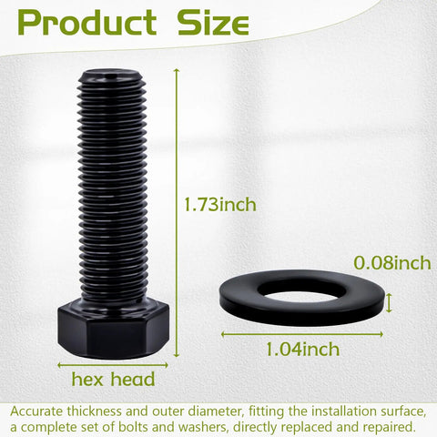 OEM Replacement Blade Bolt And Washer Kit Three Sets For Toro Exmark TimeMaster Recycler Mowers Beefed Up Black Oxide Steel Mower Hardware Fits 3290 465 26 0671 size view