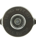 Radiator Cap T-16 Fits Ram 1500 97-10 And 12-23, 2500 94-10 And 12-18, 3500 94-09 And 13-18, metallic radiator cap top view