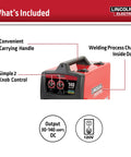 Compact And Portable Mig Welder Perfect For DIY Projects Uses Flux Core Or Mild Steel Easy To Operate At Home With 120 Volt Power. Features 140A output.