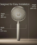 Purist Four Function Handheld Showerhead With Nonpositive Shutoff Full Coverage Spray Pulsating Massage And Silk Spray 1.75 GPM
