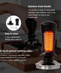 Heavyweight Black Fifty Eight Millimeter Espresso Tamper Locks Tight To Any Standard Portafilter with stainless steel handle.