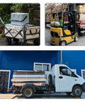 Tough As Nails Stake Pocket Brackets Plug Into Flatbed Trailer Tie Down Anchors And 8 Pack Of Solid Steel Hardware on a utility truck.
