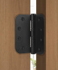 Black Ball Bearing Door Hinges 4 Inch Tough As Nails Built To Last Heavy Duty 304 Stainless Steel For Exterior And Interior Doors Weatherproof Five Eighths Inch Radius Corners 3 Pack Smooth Operation And Rust Resistant on wood door