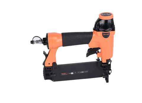 Lightweight 18 Gauge Pneumatic Brad Nailer For Cabinetry And Finish Work, Drives Nails From Three Eighths Inch To Two Inches