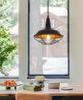 Farmhouse Industrial Pendant Light 2-Pack, 10.2-Inch Black Pendant Lights for Kitchen Island, over dining table