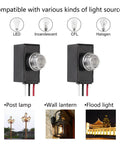 2 Pack Dusk To Dawn Photocell Sensor For Outdoor Lighting 120 To 277V Auto On Off Switch compatible with various light sources