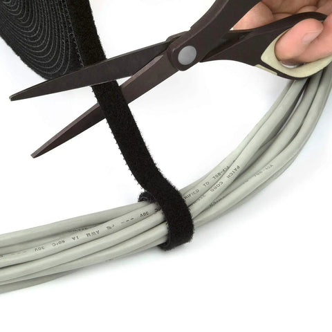 Fire Retardant Reusable Cable Ties Roll Cut To Length Half Inch Wide Heat Resistant Ties For Cable Management in use