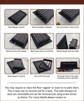 Instructional guide for Durable Cast Aluminum Floor Register 8 By 12 Inches For Floors Walls And Ceilings Built To Last Handcrafted Finish Indoor Use Replacing Or Upgrading Your Home Duct Vents Fits Standard Openings Perfect For Any Space showing damper attachment and removal steps.