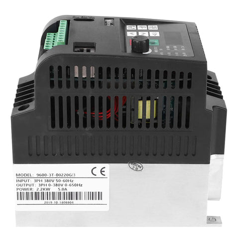 2.2kW VFD Inverter For Textile Machinery With PID Synchronized Control High Speed Spindles Textile Frequency Swing Function Three Control Modes Duty Ready Performance For Precise Voltage Temperature And Tension, front view