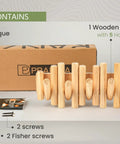 Foldable Wall Coat Rack With Five Hidden Hooks, includes screws, catalogue, modern wooden wall mount hanger