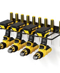 Power Tool Organizer Wall Mount Drill Holder Heavy Duty Garage Storage Rack For Workshop And Tool Room Keeps Tools Neat And Ready For Grab And Go Black Finish Space Saving Wall Mounted Tool Rack with drills
