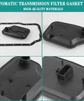 4F27E FN4A Transmission Filter Kit With Oil Pan Gasket for Ford Focus Fiesta EcoSport Mazda, filter and gasket close-up