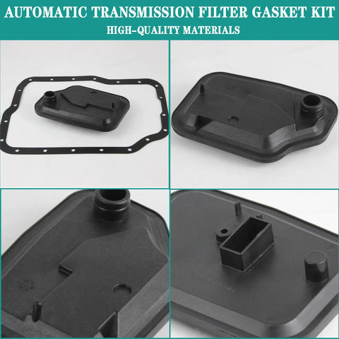 4F27E FN4A Transmission Filter Kit With Oil Pan Gasket for Ford Focus Fiesta EcoSport Mazda, filter and gasket close-up